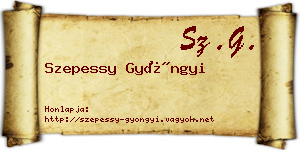 Szepessy Gyöngyi névjegykártya