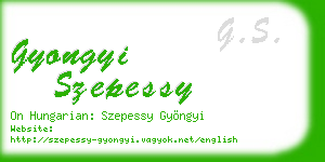 gyongyi szepessy business card